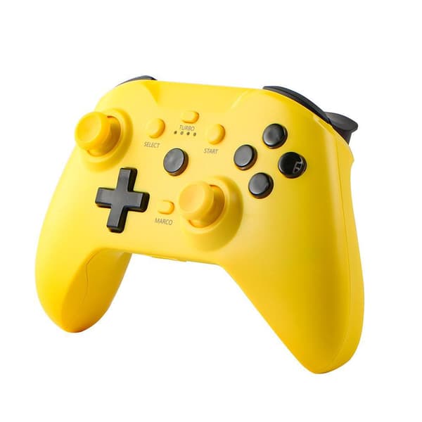 Gul trådløs spilcontroller, kompatibel med Switch-konsol, multiplatform gamepad med bevægelseskontrol