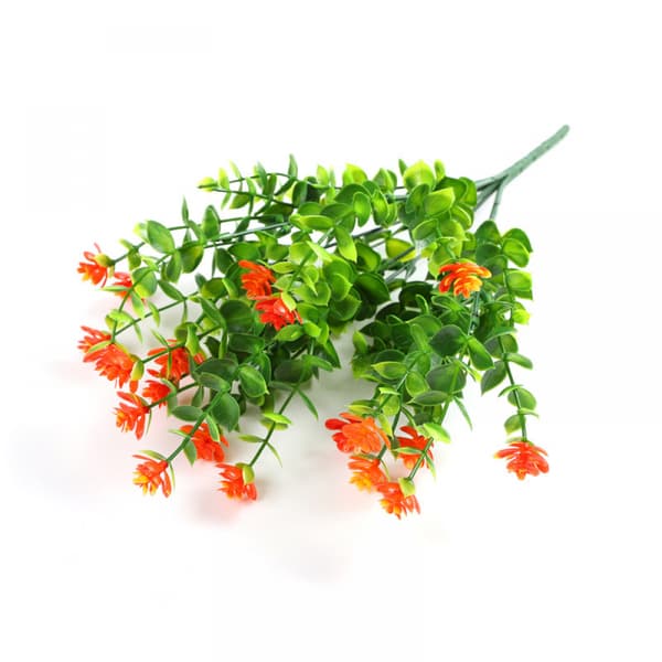 Kunstig blomsterbukett, oransje, 6 bunter red