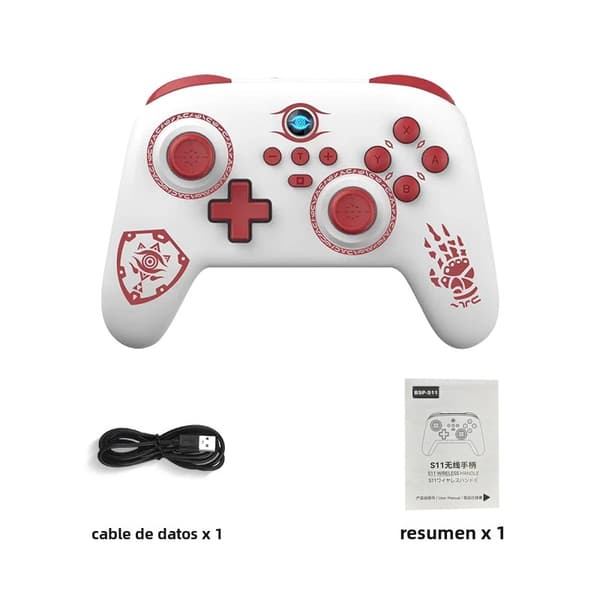 Guld og sort trådløs spilcontroller, kompatibel med Switch OLED/Lite, joystick kompatibel med PC Steam