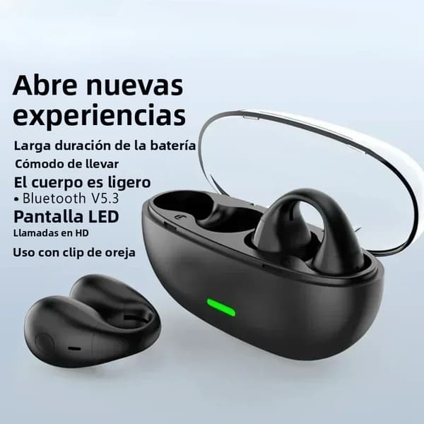 Mini trådløse Bluetooth-ørepropper med berøringskontroll LED-lys Stereo svettebestandig hvit White