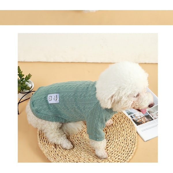 Hundeklæder kat efterår og vintertøj varmt og behageligt tobenet kæledyrsjumper hvalpe hundeklæder strikket jakke XL