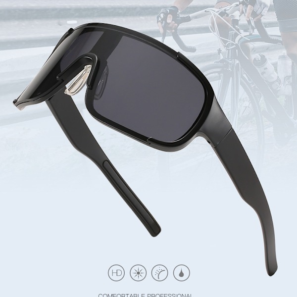 Cykelglasögon för utomhusbruk, vindtäta solglasögon för män och kvinnor, trendiga, bländskyddande, solskyddande sportglasögon, dammresistent material