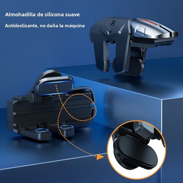 Sæt A 1 Par Mobil Spil Controller 6 Finger Universal Gamepad Joystick Trigger Knap Kompatibel med iOS og Android