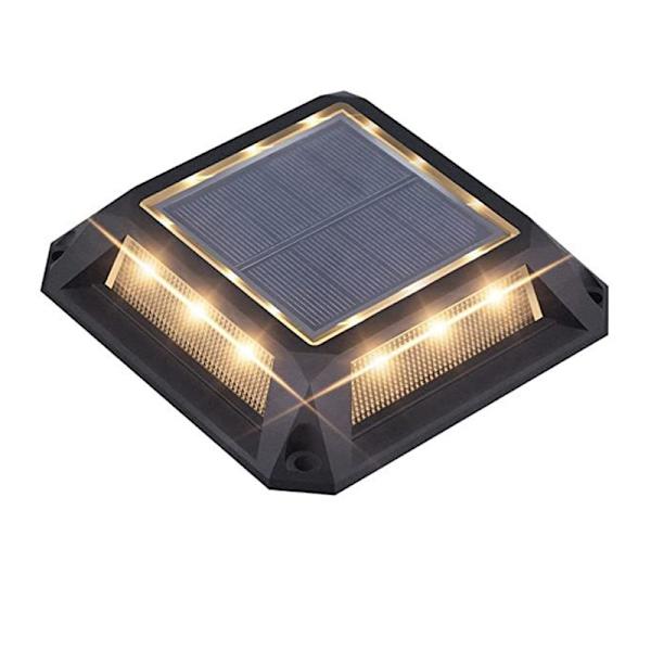 Solpanel Däcklampa IP68 Vattentät Utomhus (Varm Färg)
