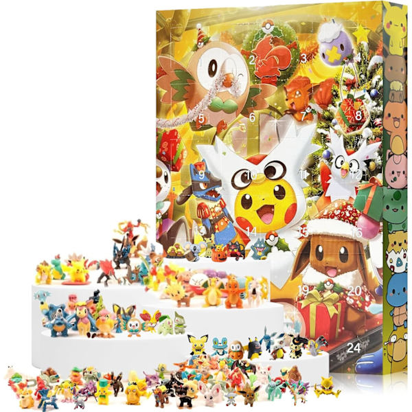 Barnens Adventskalender 2024, 24-pack Animefigurer type 2