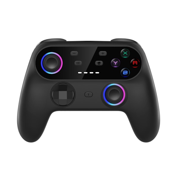 Sort Sølv HY 9017 Trådløs Controller, Kompatibel med Switch, PS3, Android, RGB Turbo Dual Motor