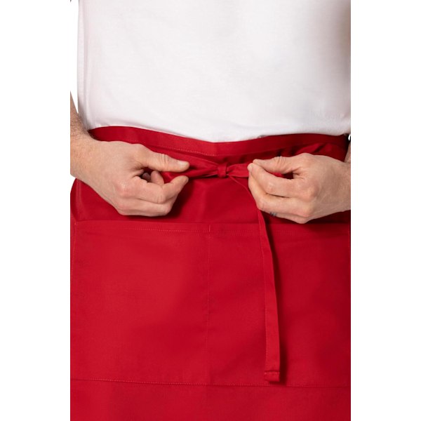Unisex Halv Bistro Server Forklæde Red