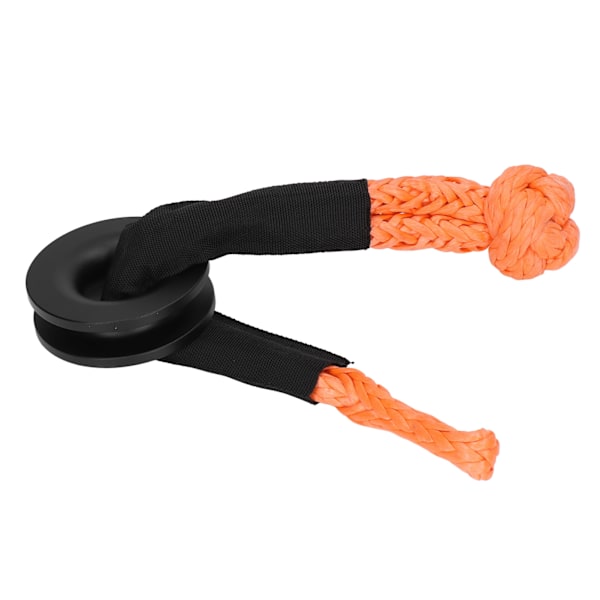 Aluminiumlegering Nylon Recovery Ring Kit med Sort Blød Shackle Spiltov Sæt til Køretøjsredning
