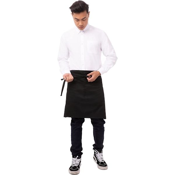 Unisex Halv Bistro Server Forklæde Black