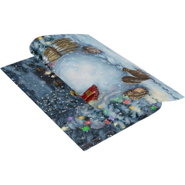 Glædelig Jul Træ Rød Haveflag Vinter Snefnug Dobbeltsidet Flag 12\" x 18\", Jul Rustik Vinter Sne Ferie Nytår Lille Haveflag Banner Snowman
