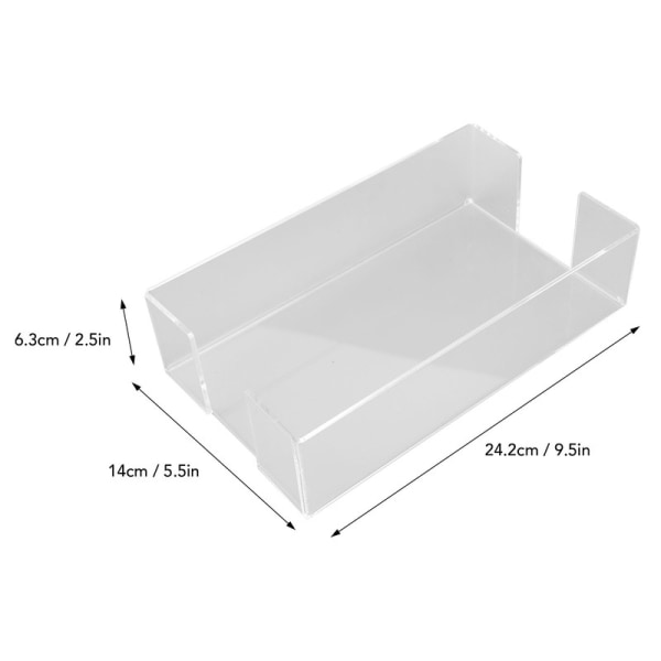 Förvaringsställ Servetbricka Genomskinlig Akryl Modern Stor Kapacitet Servetthållare för Fest Kök 9,5x5,5x2,5 Tum Vit