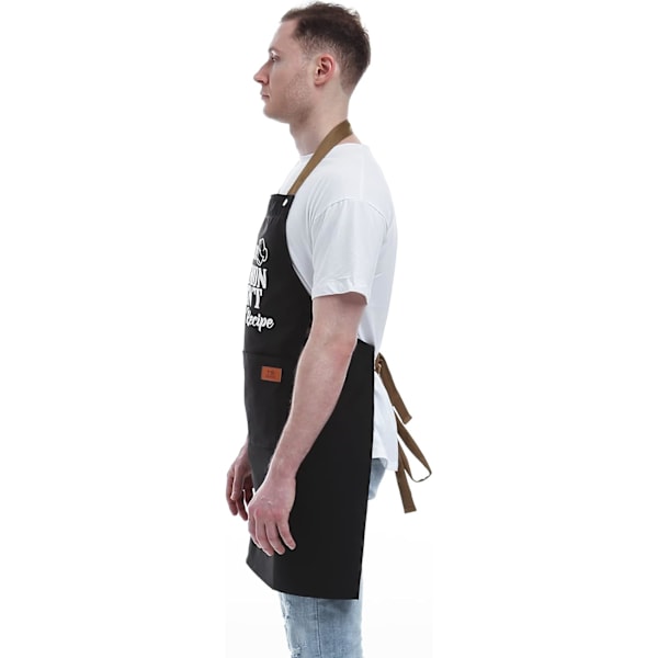 Presenter för pappa, roliga presenter för make, pojkvän, bror, män Unika födelsedagspresenter, presenter för mamma – BBQ-kockförkläde med 3 fickor B