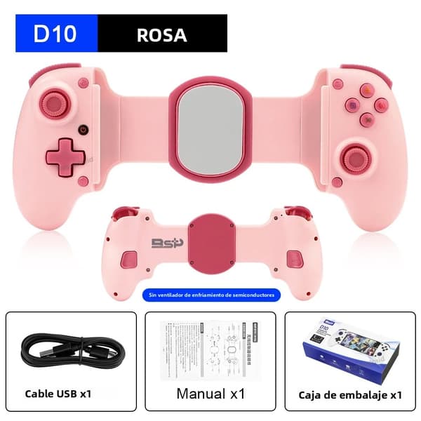 D10S Hvid Trådløs Spilcontroller Kompatibel med Switch, Android, iOS og Tablet, Multiplatform Streaming Gamepad
