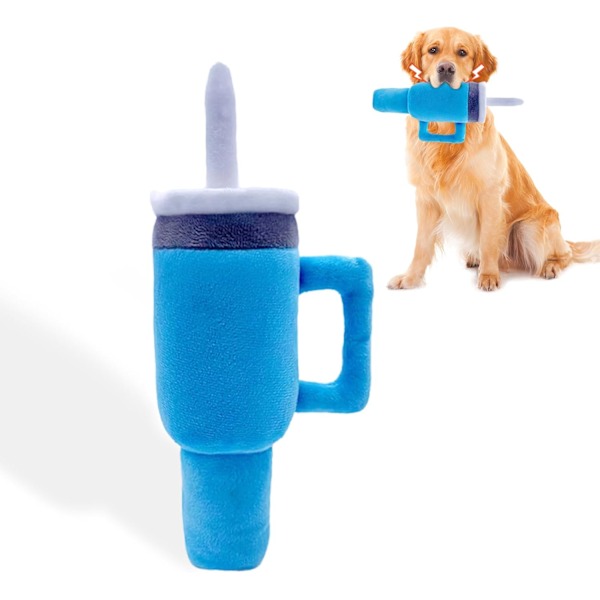 Søt Kvitrende Hundeleker Beger Morsom Tumbler med Håndtak Beger Hundeleker, for Hundeleker Interaktivt Dun og Seig Hundeleker for Små Hunder/Store Hunder/Middels Størrelse