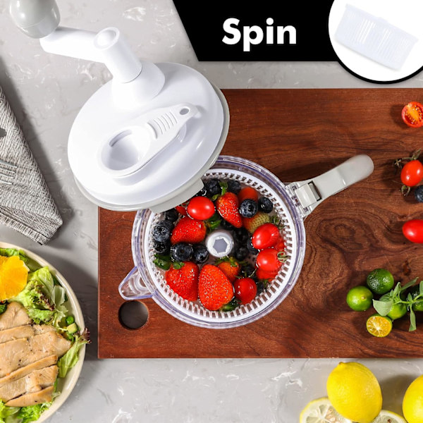 Manuaalinen ruokasilppuri, nopeasti vihanneksia silppuava, manuaalinen ruoanvalmistuskone, helppo puhdistaa ruokasilppuri, lihanmylly, blenderi, pyörivä sipulisilppuri valkosipulille White