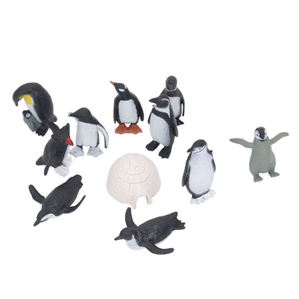 Simulerade marina djurdockor leksaker samlarobjekt miniatyr Antarktis pingvin set djur prydnader leksaker