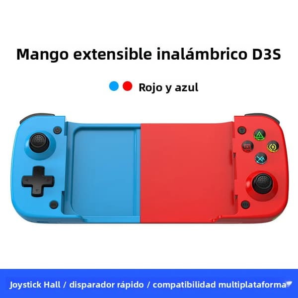 Teal Rød D3s Mobil Spilcontroller Kompatibel med Switch, Android, iOS, PC, Udvidbar Controller Support, ZUIDID