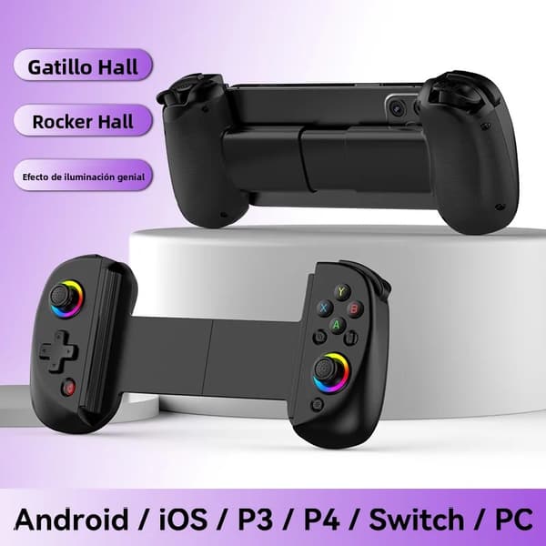 D8 Sky Sort RGB Trådløs Tablet Controller Kompatibel med Switch, Android & iOS