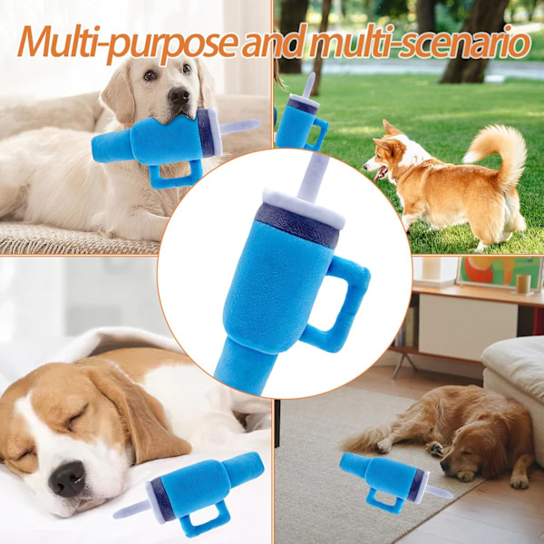 Søt Kvitrende Hundeleker Beger Morsom Tumbler med Håndtak Beger Hundeleker, for Hundeleker Interaktivt Dun og Seig Hundeleker for Små Hunder/Store Hunder/Middels Størrelse