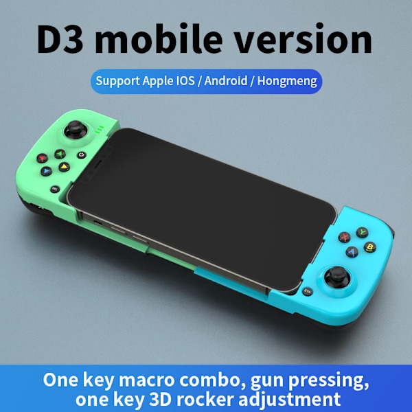 Tealgrøn trådløs Bluetooth-controller med Type-C, kompatibel med PS4, iOS, Android, Switch og PC
