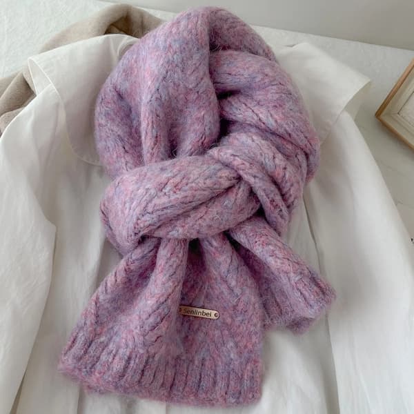 165-24cm;10 Alpaca Uld Halstørklæde Dame Efterår og Vinter Ny Uldblanding Koreansk Version Trendy Studerende High-end Strik 10