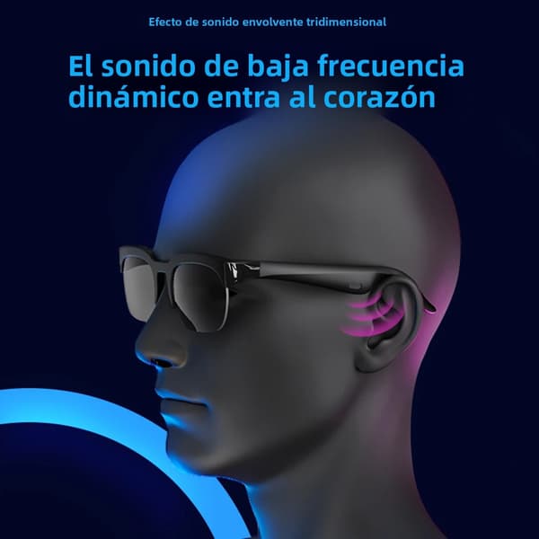 Unisex Bluetooth-smartbriller med understøttelse af stemmeoversættelse, opkald og musikafspilning.