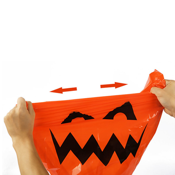 Store Hageposer med Gresskar-Motiv - 9 stk Halloween Bladposer, Utendørs Halloween Gresskar Søppelposer med Twist-Lås, Hageposer for Halloween på Bakken