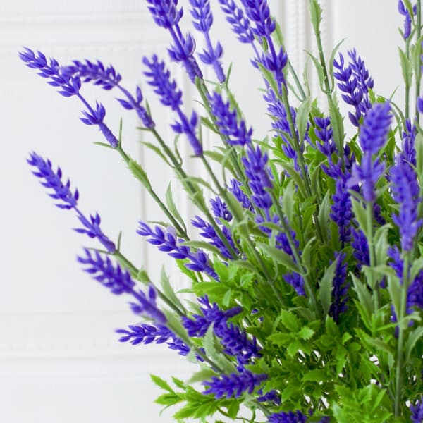 Kunstig lavendelbukett, lilla, 5 bunter blue