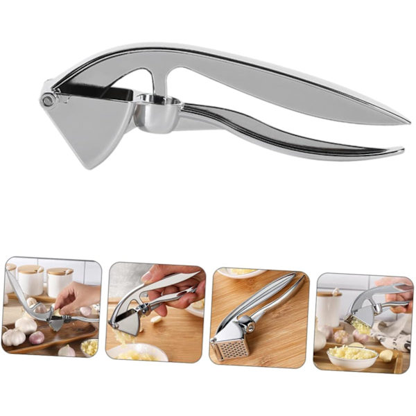 1 st Garlicpress, Vitlökvals, Vitlöksmosare, Robust Vitlökshållare, Vitlöksverktyg, Praktisk Vitlöksmosare, Vitlökskivare, Vitlökshackare, Vitlök, Ingefära