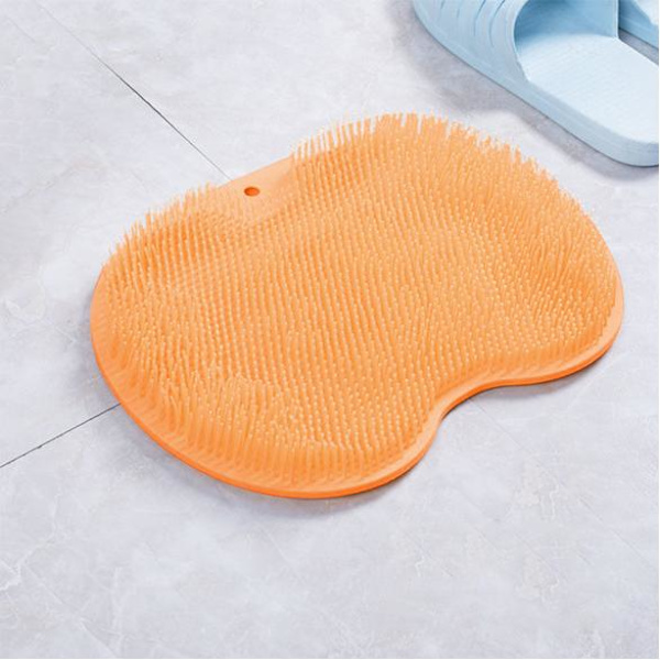 Skridsikker silikone brusebads fodskrubbe til badning og rygmassage 0range one size