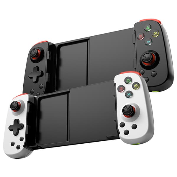 Svart D6DP Trådløs Spillkontroller med Utvidelse og Turbo Vibrasjon for Android/iOS/Switch/PC Bluetooth-kompatibel Spillkontroller