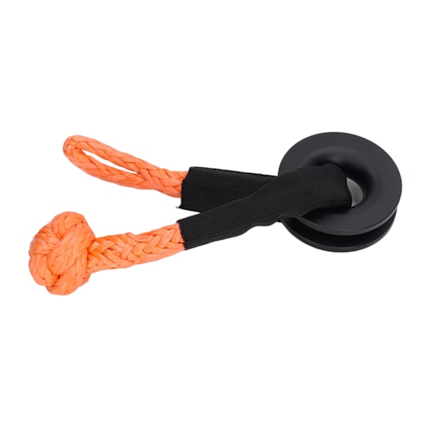 Aluminiumlegering Nylon Recovery Ring Kit med Sort Blød Shackle Spiltov Sæt til Køretøjsredning