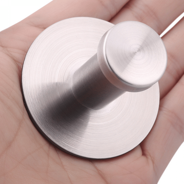 5-pack väggkrokar i rostfritt stål, 47 mm, silver, för badrum, kök och vardagsrum
