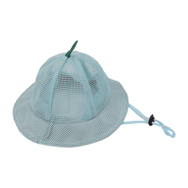 Barnehatt med justerbar snor, søt netting, pustende sommerhatt, blå Blue