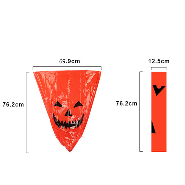 Store Hageposer med Gresskar-Motiv - 9 stk Halloween Bladposer, Utendørs Halloween Gresskar Søppelposer med Twist-Lås, Hageposer for Halloween på Bakken