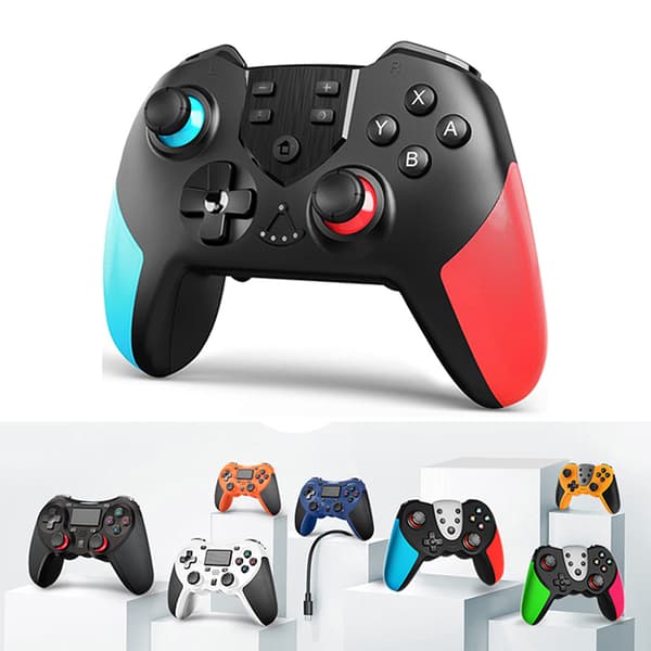 Gul Trådløs Bluetooth Spilcontroller Kompatibel med Switch Lite, PC-spil, Makro & Vækning