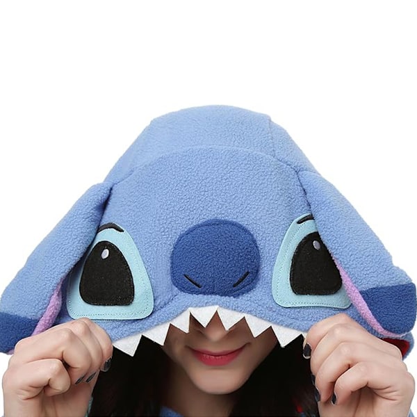 Vuxen Onesie Djur Pyjamas Halloween Cosplay Kostymer Festkläder Blå M