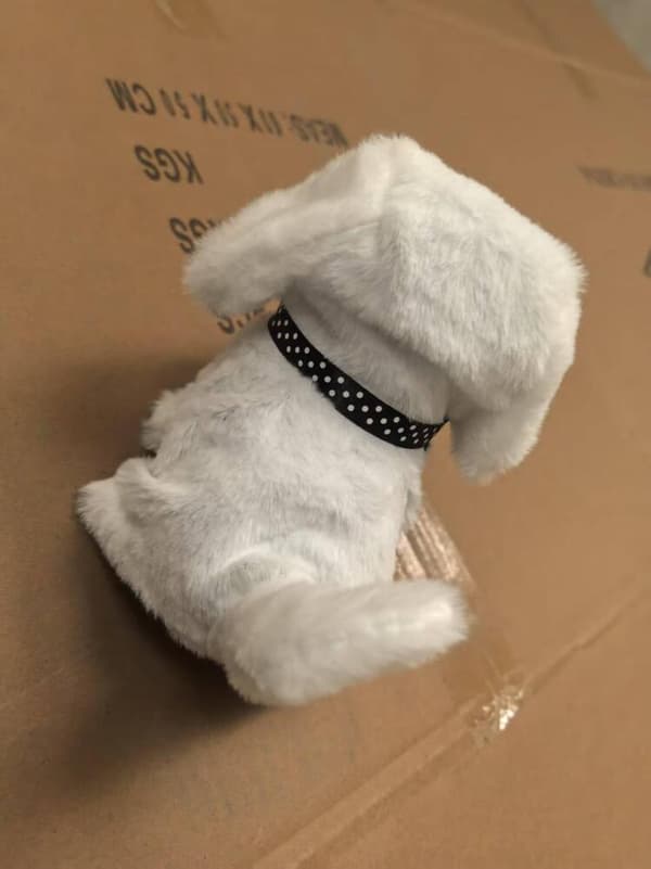 Elektronisk Interaktiv Valp – Kort Plysch Robot Hundleksak White