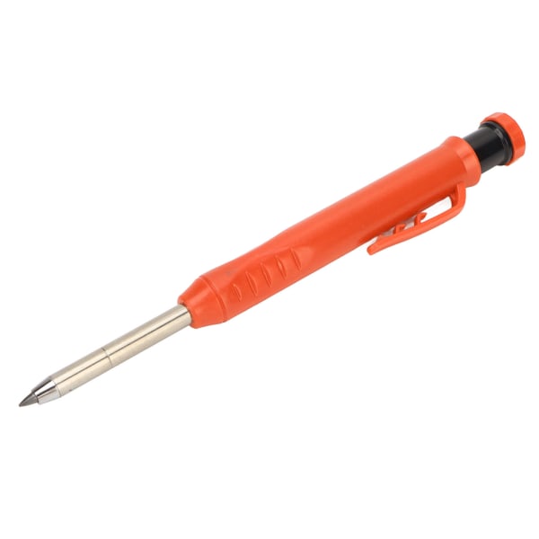 Precision Orange Carpenter Pencil with Sharpener for Woodworking and Metal Marking