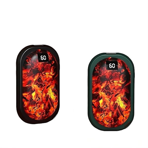 Kannettava USB-ladattava kädenlämmitin, nopea lämmitys 3 lämpötasolla 40 °C - 60 °C, 5000 mAh sähköinen kädenlämmitin Blanco