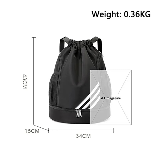 Vedenpitävä uima- ja kuntoilumatkalaukku Z X, muodikasta Grey