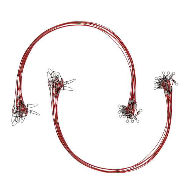 20 stk. anti-bid linje, bælte, anti-bid fiskesnøre, ledningsføring, lokkefiskeri tilbehør, 50 cm tyk rød red