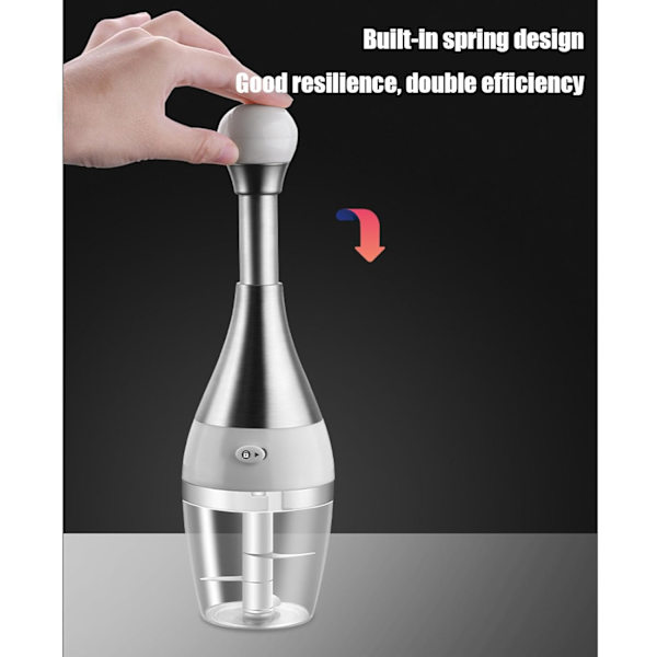 Deluxe Mini Hvidløgshakker, Deluxe Mini Hvidløgshakker, Manuel Hvidløgspresse, Multifunktionel Manuel Hvidløgspresse til Hakning af Hvidløg, Løg, Peber (2 stk 2 Pcs