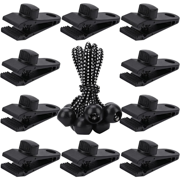 Tarp Clips Heavy Duty Lock Grip, 20 Pack Tarp Clamps, Shade Cloth Clips Fasteners, Pool Awning Cover Bungee Cords Clips, Car Cover Clamp