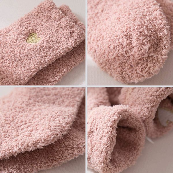 Mysiga Varma Toffelstrumpor Kvinnor Super Mjuka Mikrofiber Bekväma Sovstrumpor 6 eller 5 Par A7