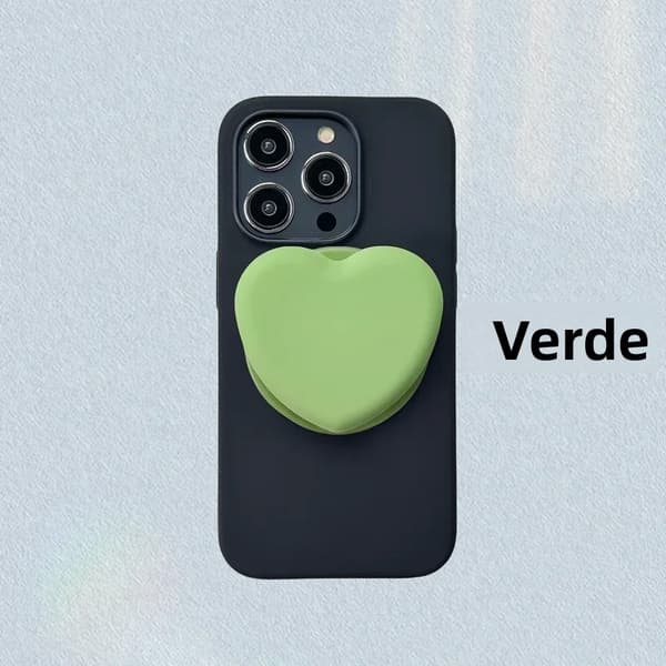 Hvidt Hjerte Magnetisk Telefon Grip Stand Socket Pop GripTok Foldbar med iPhone Mobiltelefonholder med Mag-Safe Ringfinger Ekspanderende Stand White