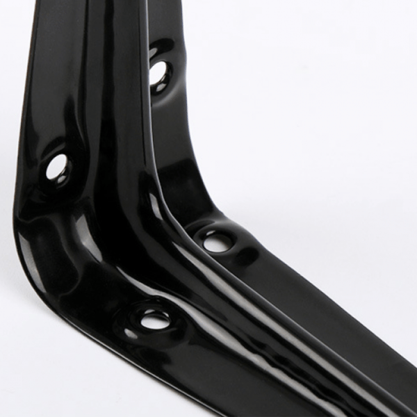 Perforeret metalkonsolholder, 200×250mm, 2 farver, 2-delt sæt black