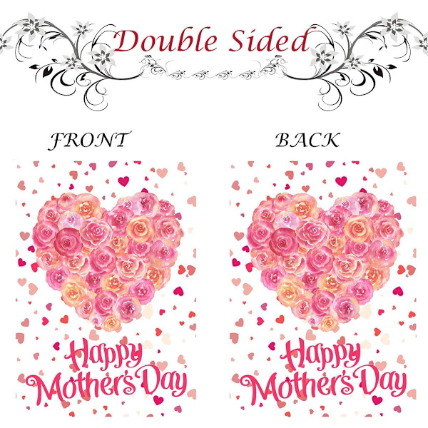 Hyvää Joulua Puu Punainen Puutarhalippu Talvi Lumikiteet Kaksipuoliset Liput 12\" x 18\", Joulu Maalaismainen Talvi Lumi Loma Uusivuosi Pieni Puutarhalippu Banneri Mother's day