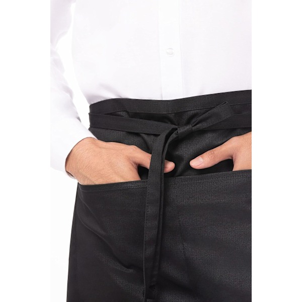 Unisex Halv Bistro Server Forklæde Black