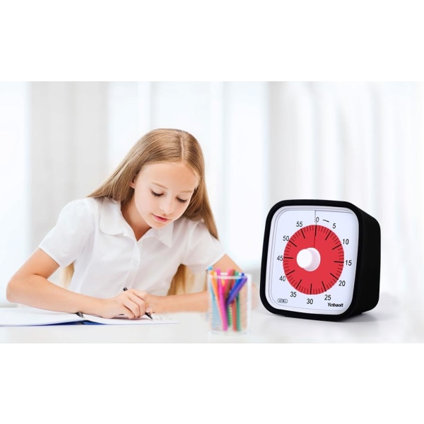 Visuell Timer 60min - klassrum skola for barn black